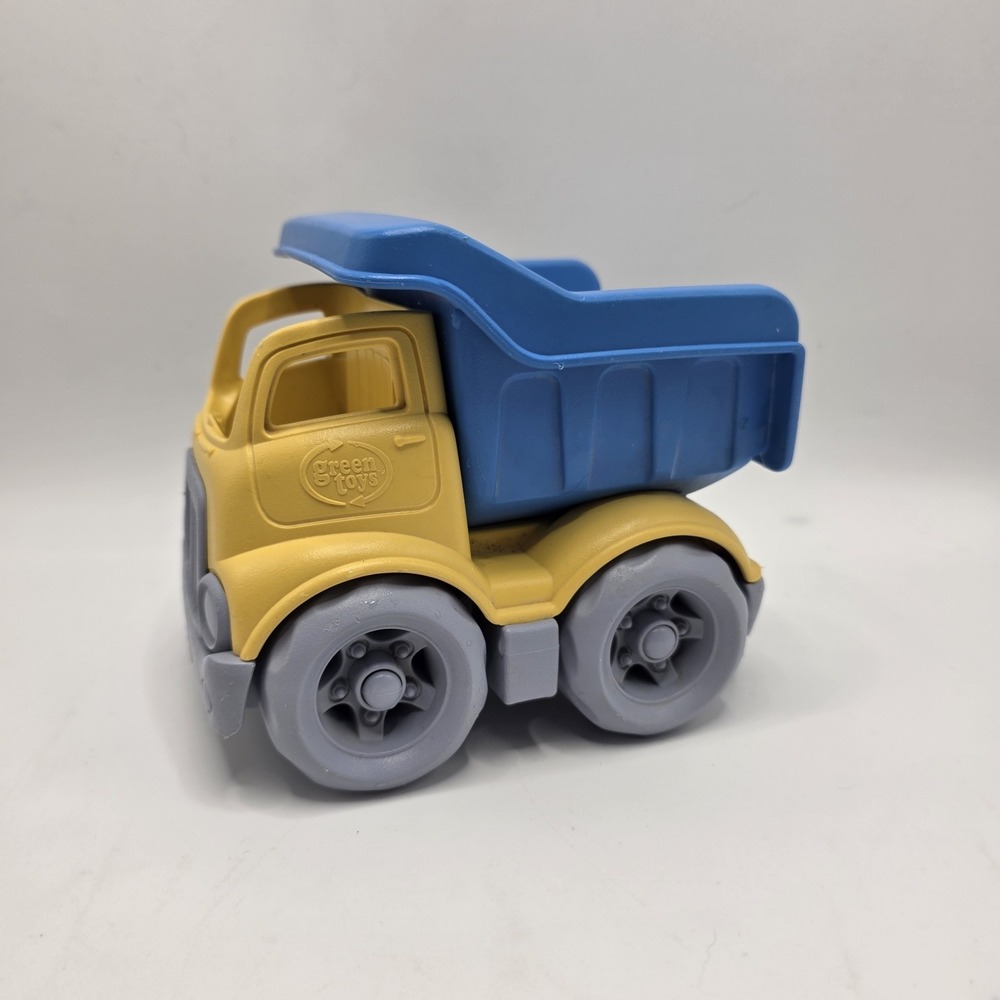 Green Toys Dump Truck Made in‎ USA 100% Recycled Plastic Toddler Toy Blue Yellow